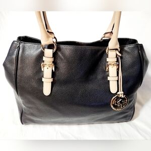 Michael Kors Jet Set Saffiano Shoulder Tote Bag Black